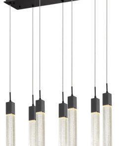 The Original Glacier Avenue 7 Light Pendant, Black