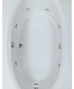 72"L x 42"W GW White Whirlpool Bath