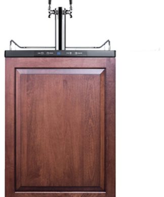 Summit SBC635MBIIFTWIN 24"W 6 Cu. Ft. Double Tap Built-In - Stainless Steel /