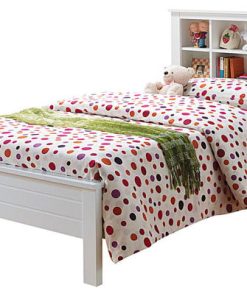 Yara Bookcase Bed, White, Twin