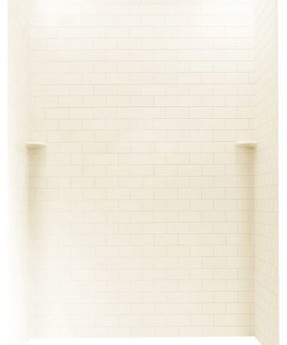 Swan 36x62x96 Solid Surface Shower Wall Kit, White