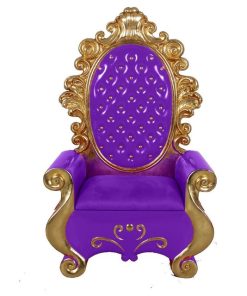 63" Purple And Gold Santa Throne