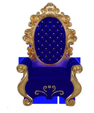 63" Blue And Gold Santa Throne