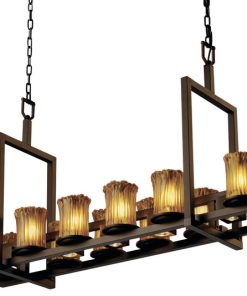 Veneto Luce Dakota Up and Downlight Bridge Chandelier, Short