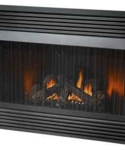42" Grandville VF MV Gas Fireplace w/Contour Black Louvre Kit - NG