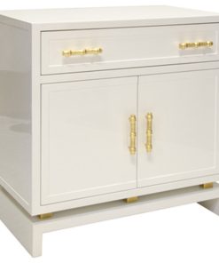 Worlds Away Marcus Cabinet, White