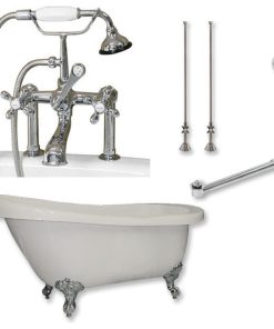 67" Acrylic Slipper Tub, Deckmount British Telephone Plumbing