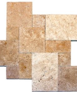 Tuscany Beige Tumbled French Pattern, Various Sized, 16 Sq. Ft.