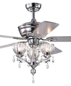 Warehouse of Tiffany's CFL-8394REMO/CH Silver 52", 3 Light, Chrome