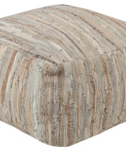 Surya Anthracite Cube Pouf in Multi Color ATPF-001