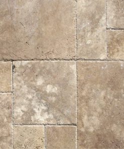 Tuscany Walnut French Pattern Unfilled/Chipped Tile, Various Size, 16 Sq. ft.