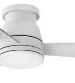 44 Inch 3 Blade Ceiling Fan Light Kit Matte White Brushed Nickel Finish Silver