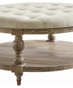 Tahoe Ottoman or Stool, Rustic Wood