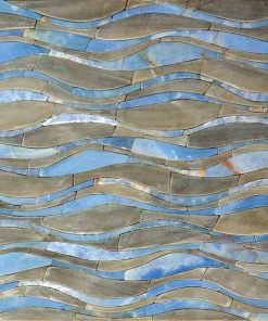 Waves Petal Mosaic Design, 24"x24"