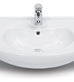 42" Rectangular White Ceramic Wall Mounted or Drop In Bathroom Sink