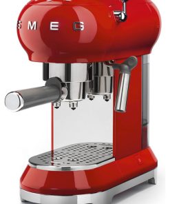 50's Retro Style Aesthetic Espresso Coffee Machine, Red