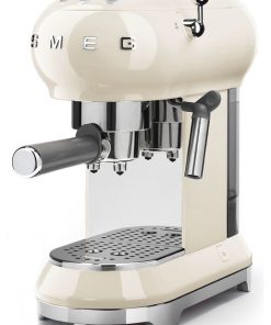 50's Retro Style Aesthetic Espresso Coffee Machine, Cream