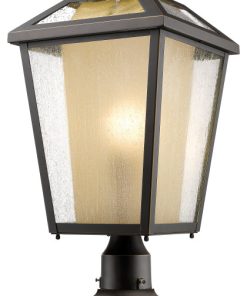 Z-Lite 1 Light Outdoor Pier Mount Light, Oil Rubbed Bronze, 532PHBR-533PM-ORB