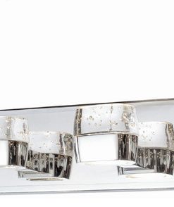 Volt LED-Bath Vanity, Polished Chrome, Etched/Bubble