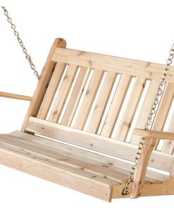 4' Traditional English Cedar Porch Swing, Unfinished