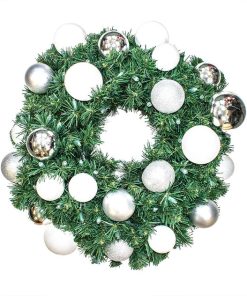 5' Sequoia Wreath Decorated With The Iceland Ornament