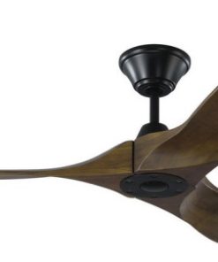 52 Inch Propeller Ceiling Fan Remote Control (3-Blade) Matte Black Dark Walnut