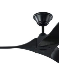 52 Inch Propeller Ceiling Fan Remote Control (3-Blade) Matte Black Black 52