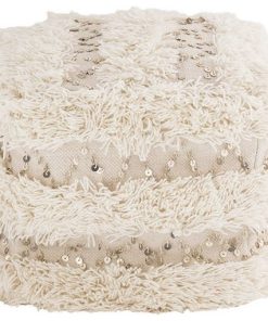 17.75 Inch Pouf Crema Finish - Decor - Decorative Objects - 2499-BEL-3379457