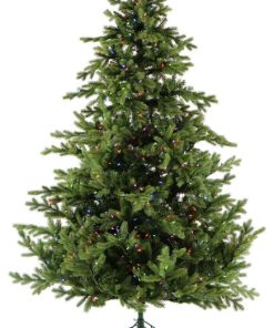 6.5' Foxtail Pine Christmas Tree With Multi-Color LED String Lighting