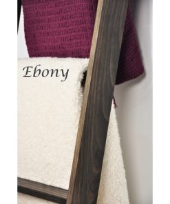 Wooden Decorative Quilt Ladder 16x72 in, Ebony