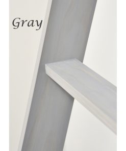 Wooden Decorative Quilt Ladder 16x72 in, Weathered Gray