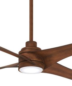 Swept 56" LED Ceiling Fan, Distressed Koa