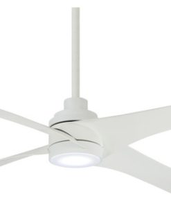Swept 1 Light 56 in. Indoor Ceiling Fan, Flat White