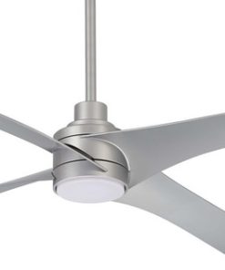 Swept 56" LED Ceiling Fan, Silver