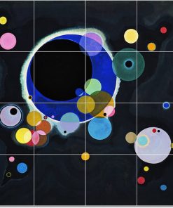 Wassily Kandinsky Abstract Painting Ceramic Tile Mural #59, 32"x32"