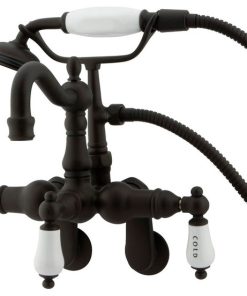 3-3/8" - 9" Adjustable Wall Mount Clawfoot Tub Filler w/ Hand Shower CC1303T5