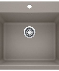 25"x22"x12" Blanco Liven Silgranit Laundry Sink, Truffle