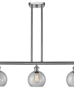 3-Light 36" Island Light Brushed Satin Nickel - LED Bulbs Included