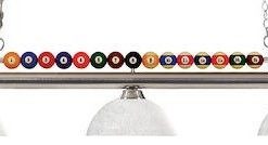3-Light Billiard Light, White Linen, Brushed Nickel