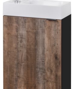 Studio Space Saver, 18" Whiskey/Black 1-Door, With Top