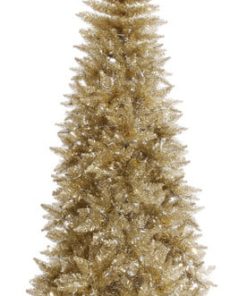 Vickerman 9'x46" Slim Fir Tree, 1798 Tips, Tinsel Champagne