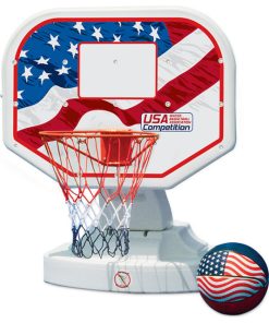 45" Red and Blue Patriotic USA Poolside Competition Swimming Pool Basketball