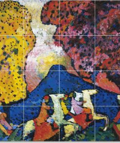 Wassily Kandinsky Abstract Painting Ceramic Tile Mural #65, 32"x32"