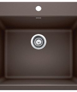 25"x22"x12" Blanco Liven Silgranit Laundry Sink, Cafe Brown