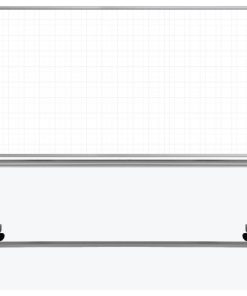 72"x40" Mobile Magnetic Double-Sided Ghost Grid Whiteboard