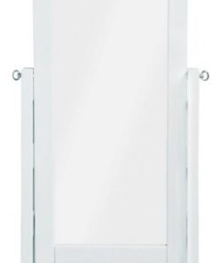 Tea Gray Wood Rectangle Standing Mirror