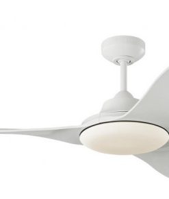 60 Inch Propeller Ceiling Fan LED Lights & Remote Control (3-Blade) Matte White