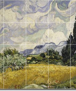 Vincent Van Gogh Country Painting Ceramic Tile Mural #370, 40"x32"