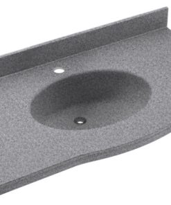 Swan, Vanity Top, Gray Granite, 43"x22"x14"