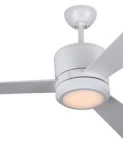 3VNR42D-V1 Vision II 42" Ceiling Fan, Brushed Steel, Matte Whi